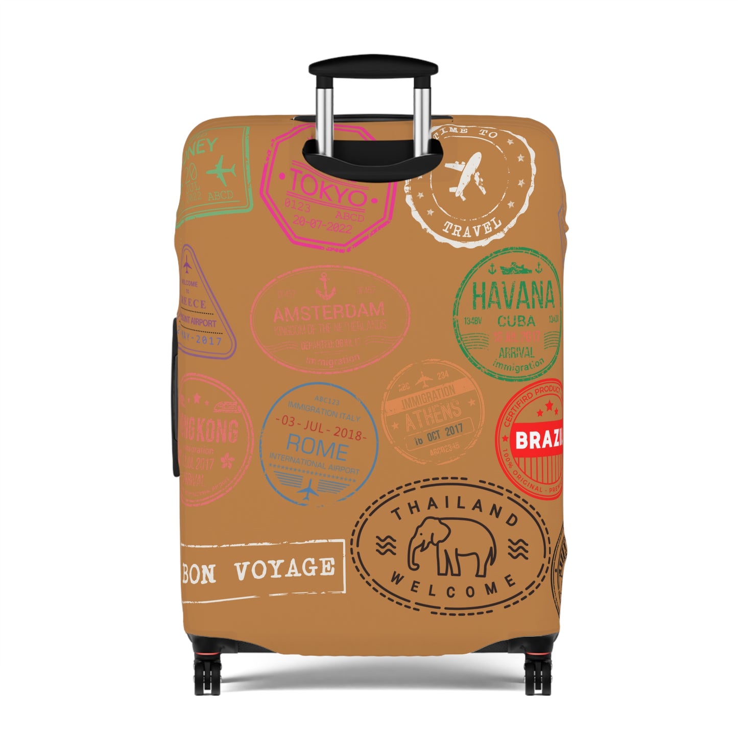We Catching Flights - Luggage Cover- Light Brown