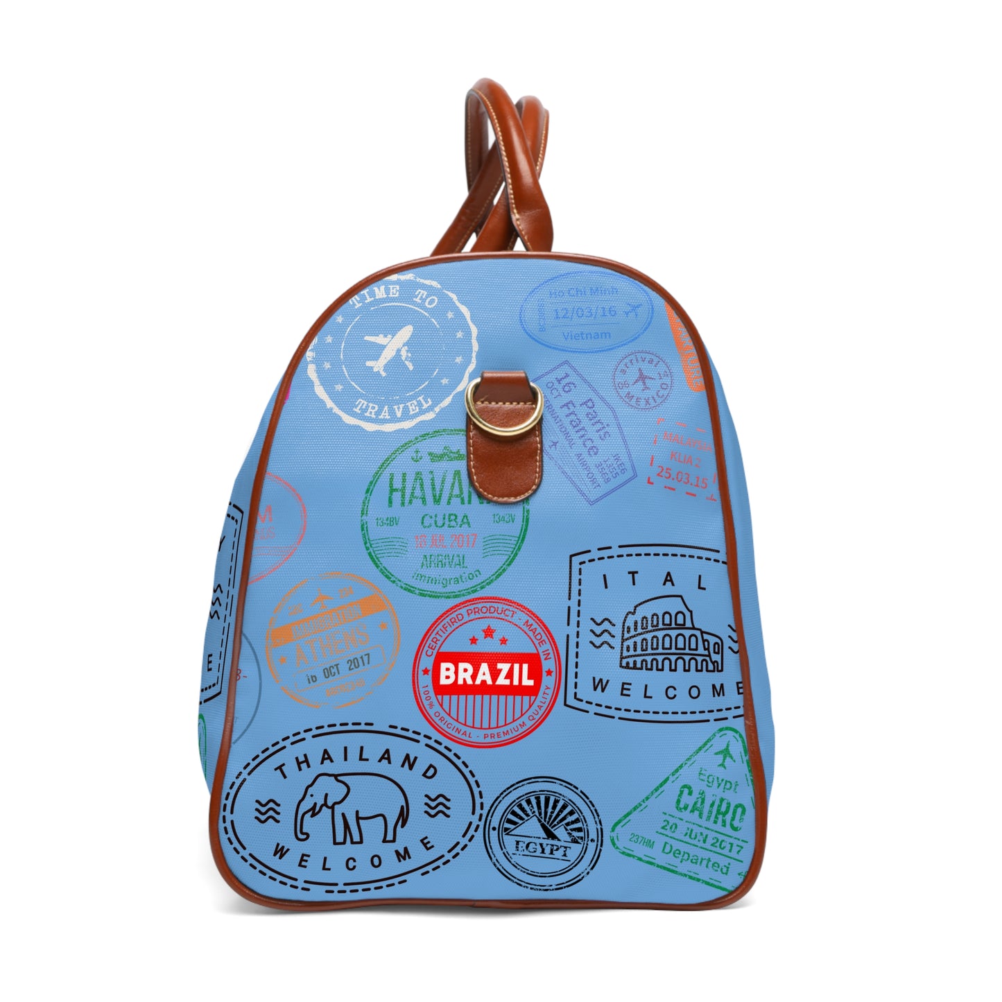 We Catching Flights - Waterproof Travel Bag - Light Blue