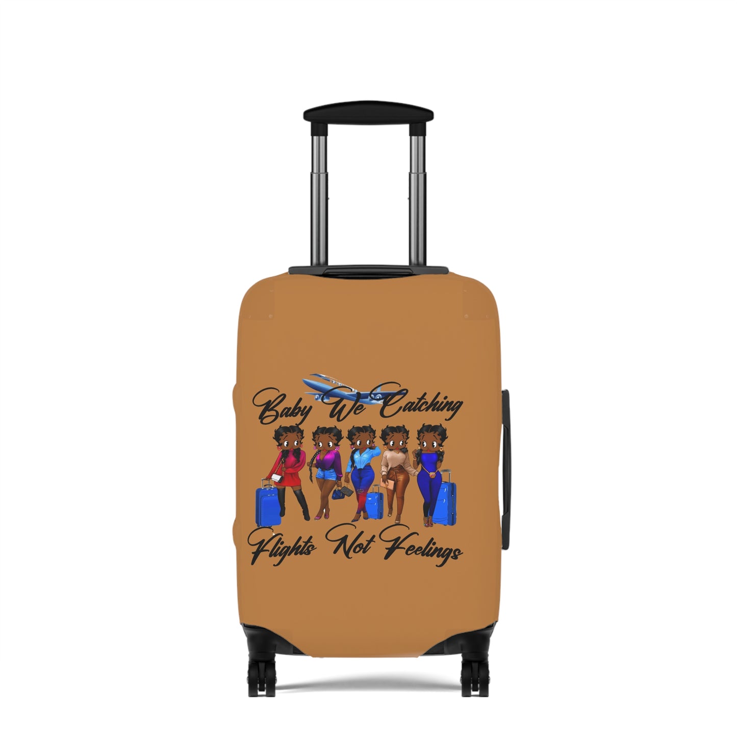 We Catching Flights - Luggage Cover- Light Brown
