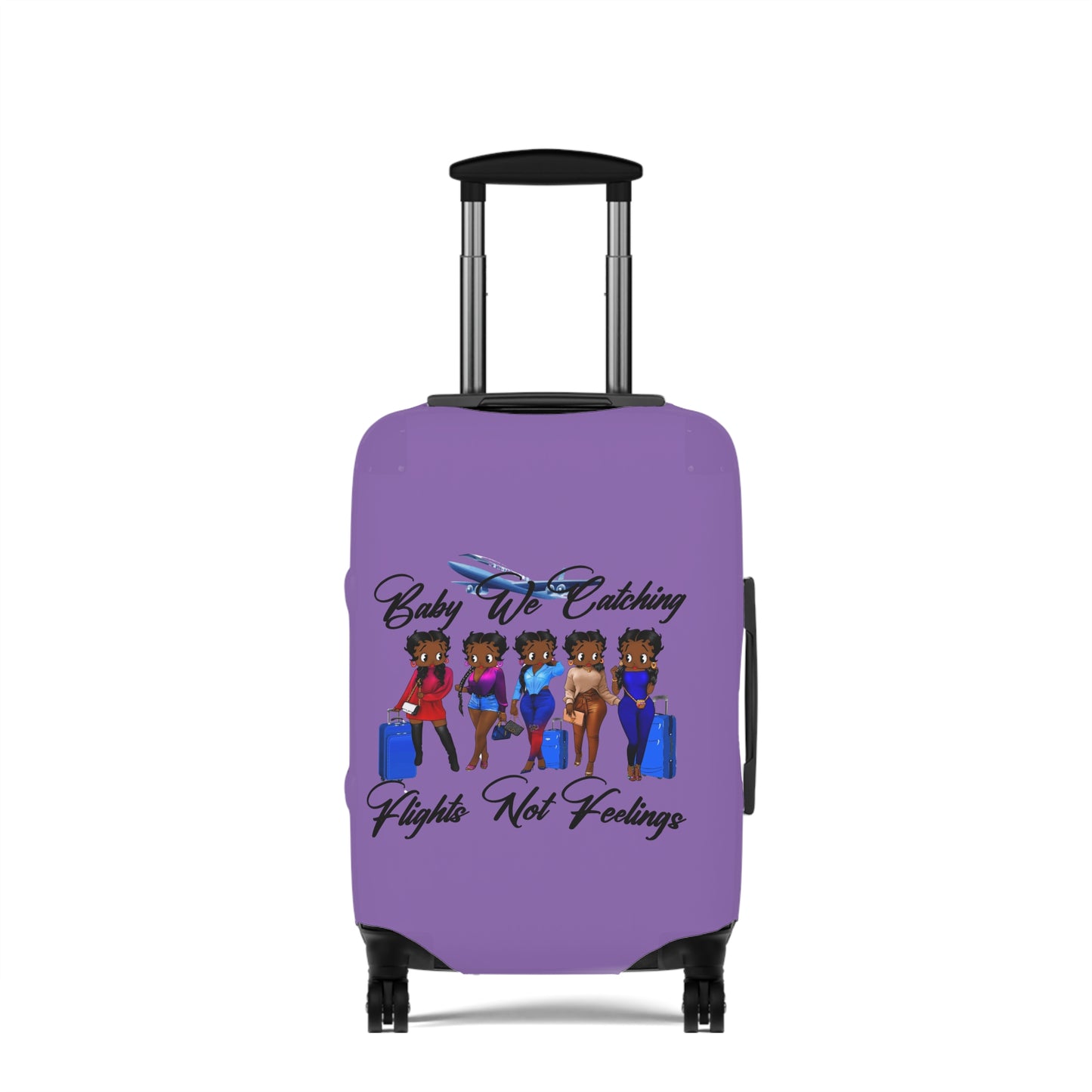 We Catching Flights - Luggage Cover- Light Purple