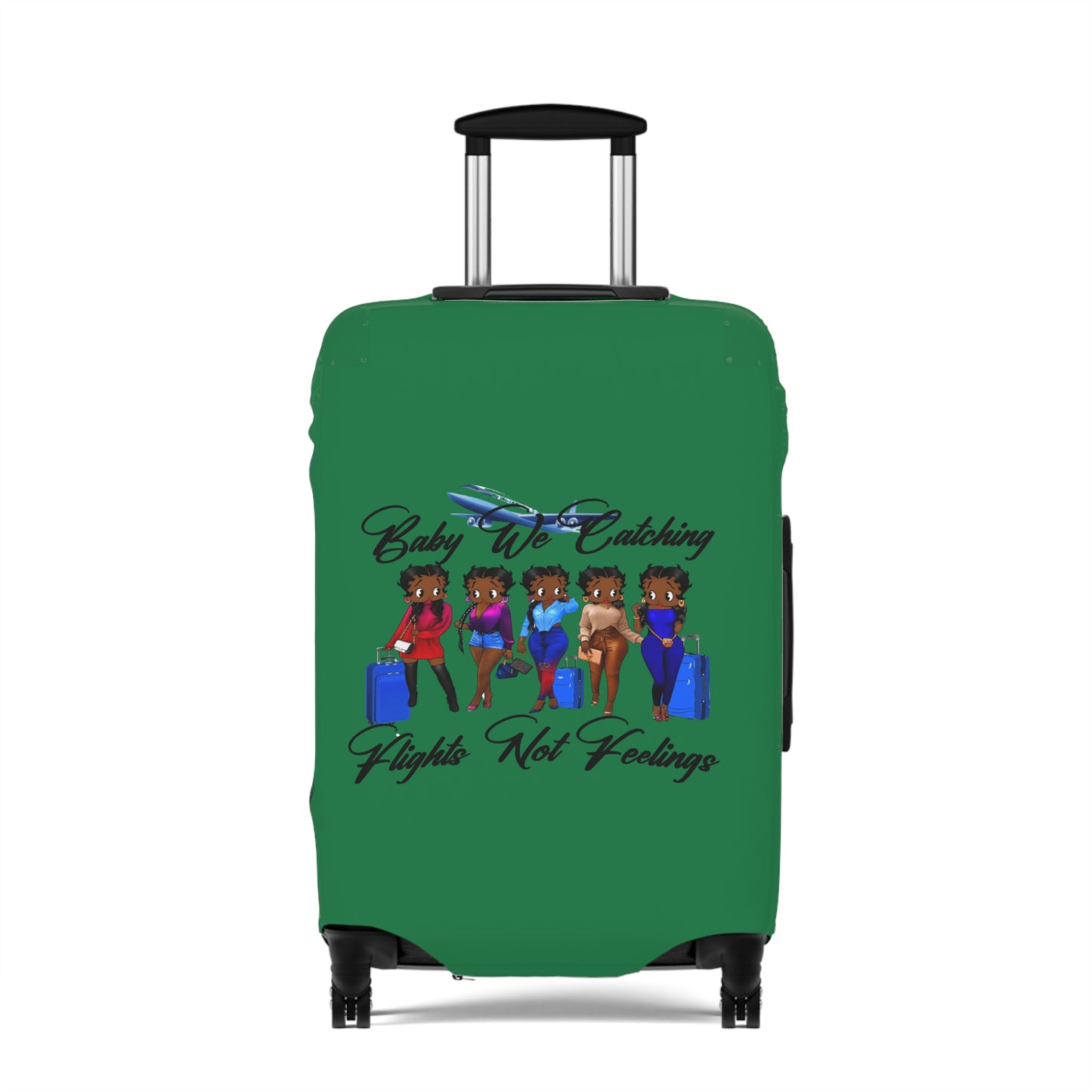 We Catching Flights - Luggage Cover- Dark Green