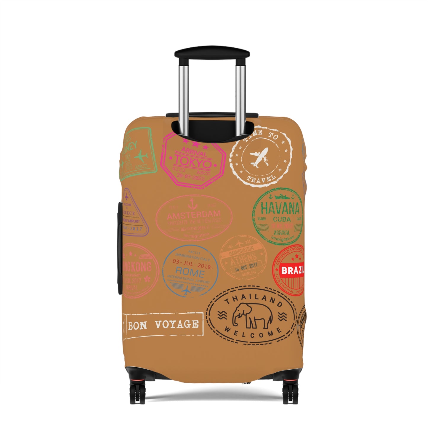 We Catching Flights - Luggage Cover- Light Brown