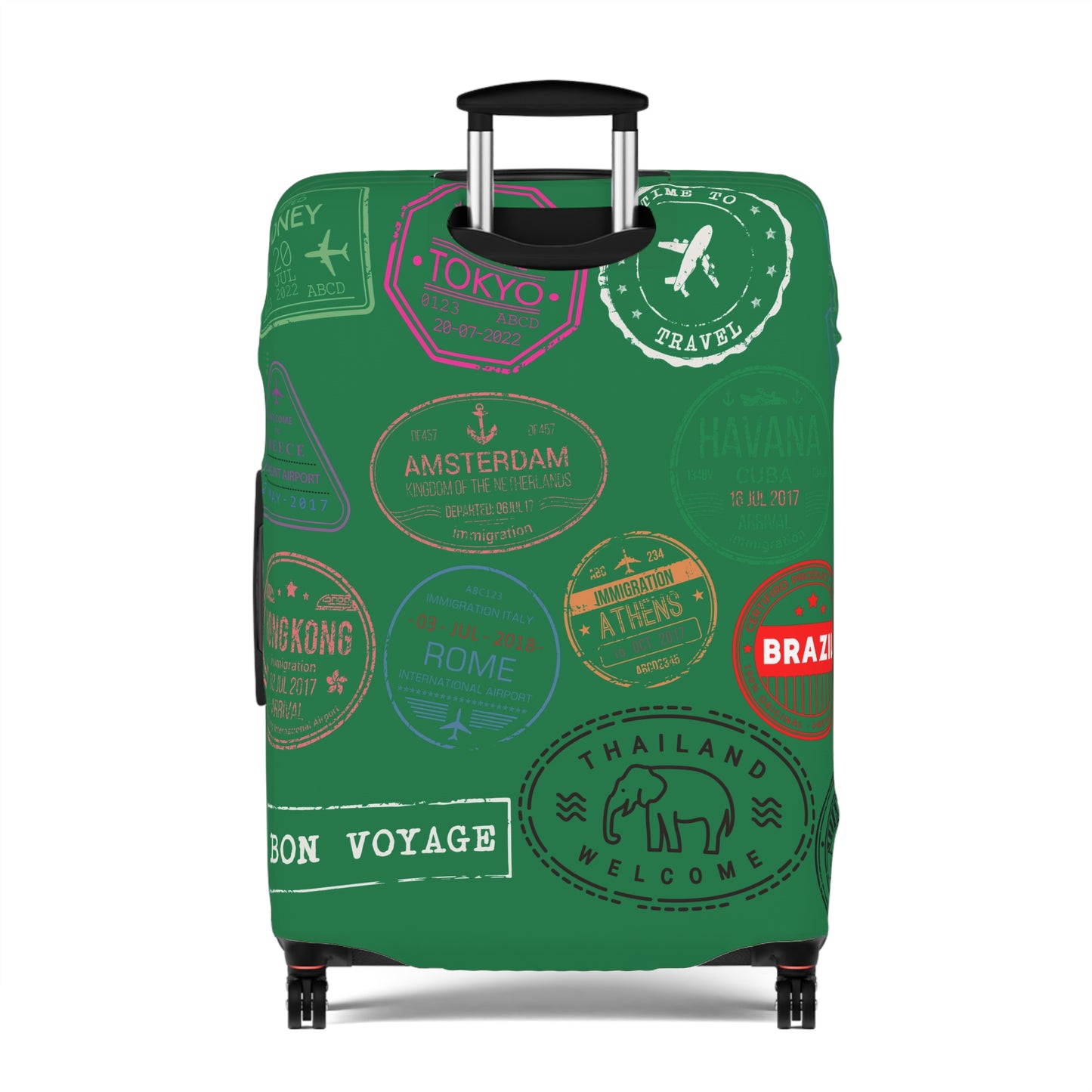 We Catching Flights - Luggage Cover- Dark Green