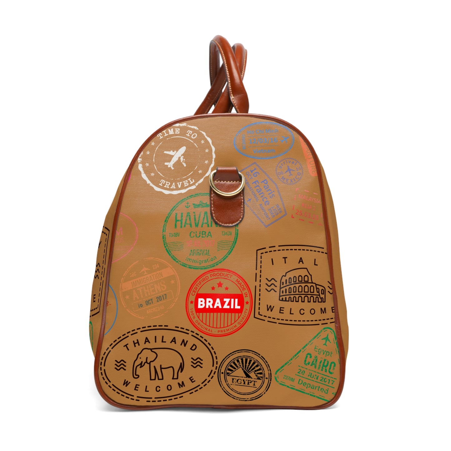 We Catching Flights - Waterproof Travel Bag - Light Brown