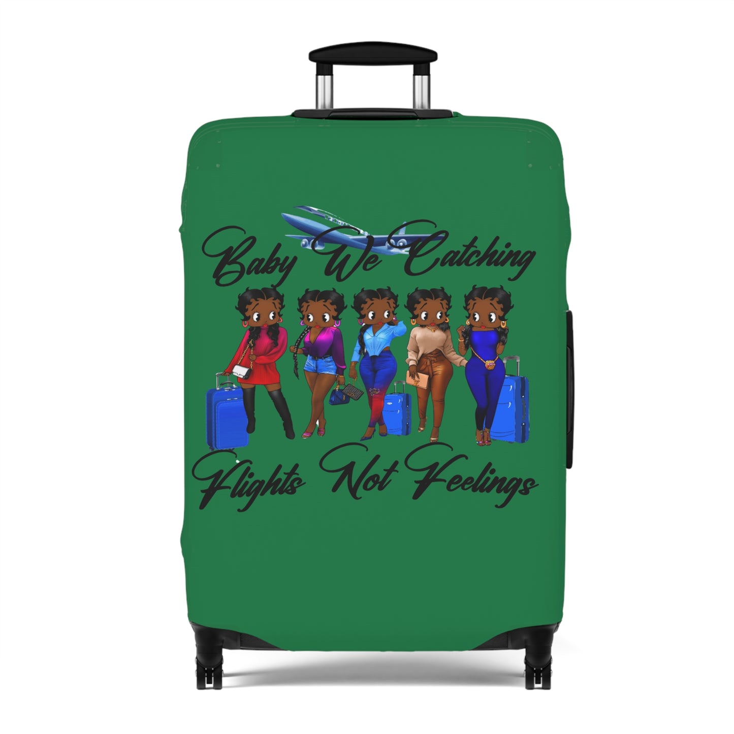 We Catching Flights - Luggage Cover- Dark Green