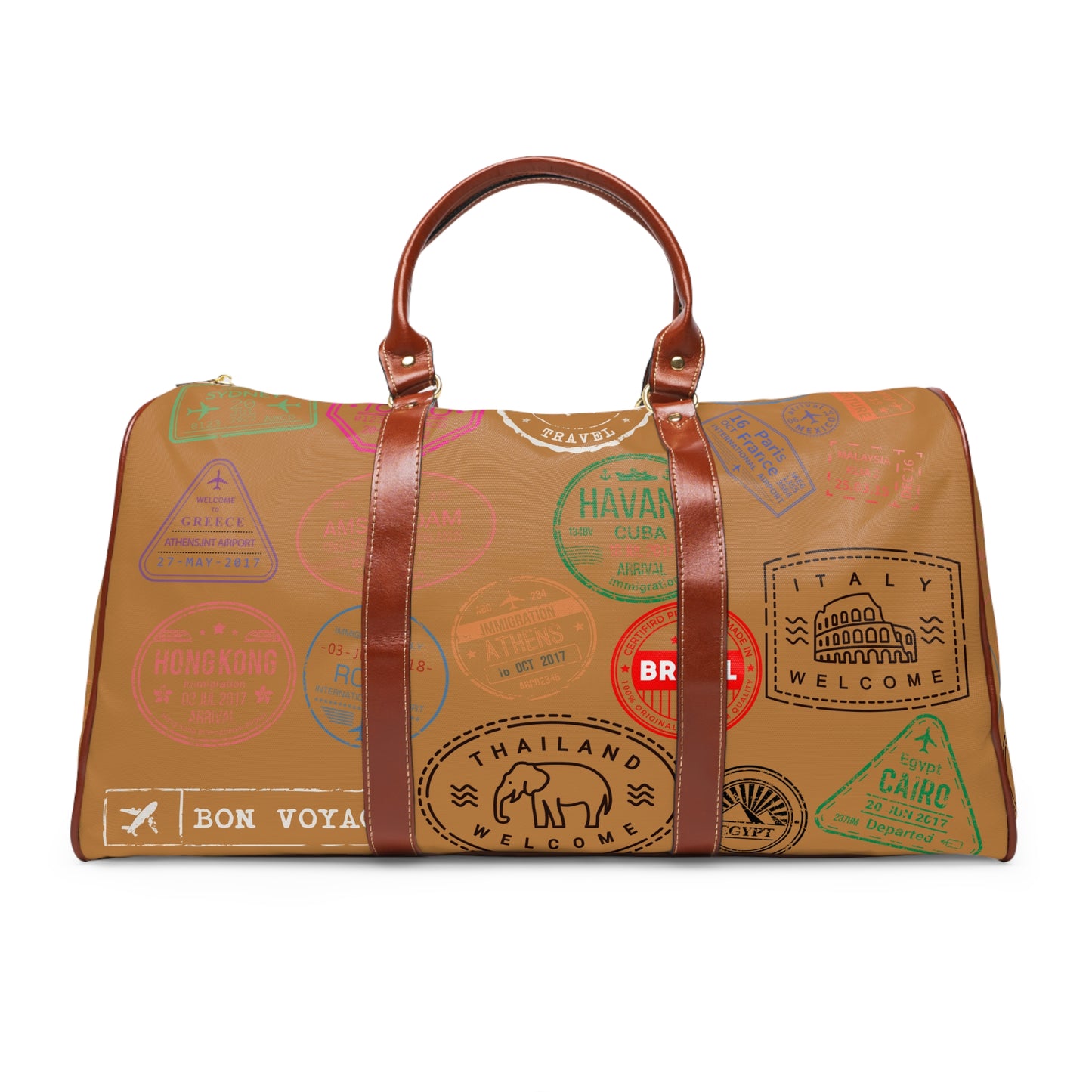 We Catching Flights - Waterproof Travel Bag - Light Brown