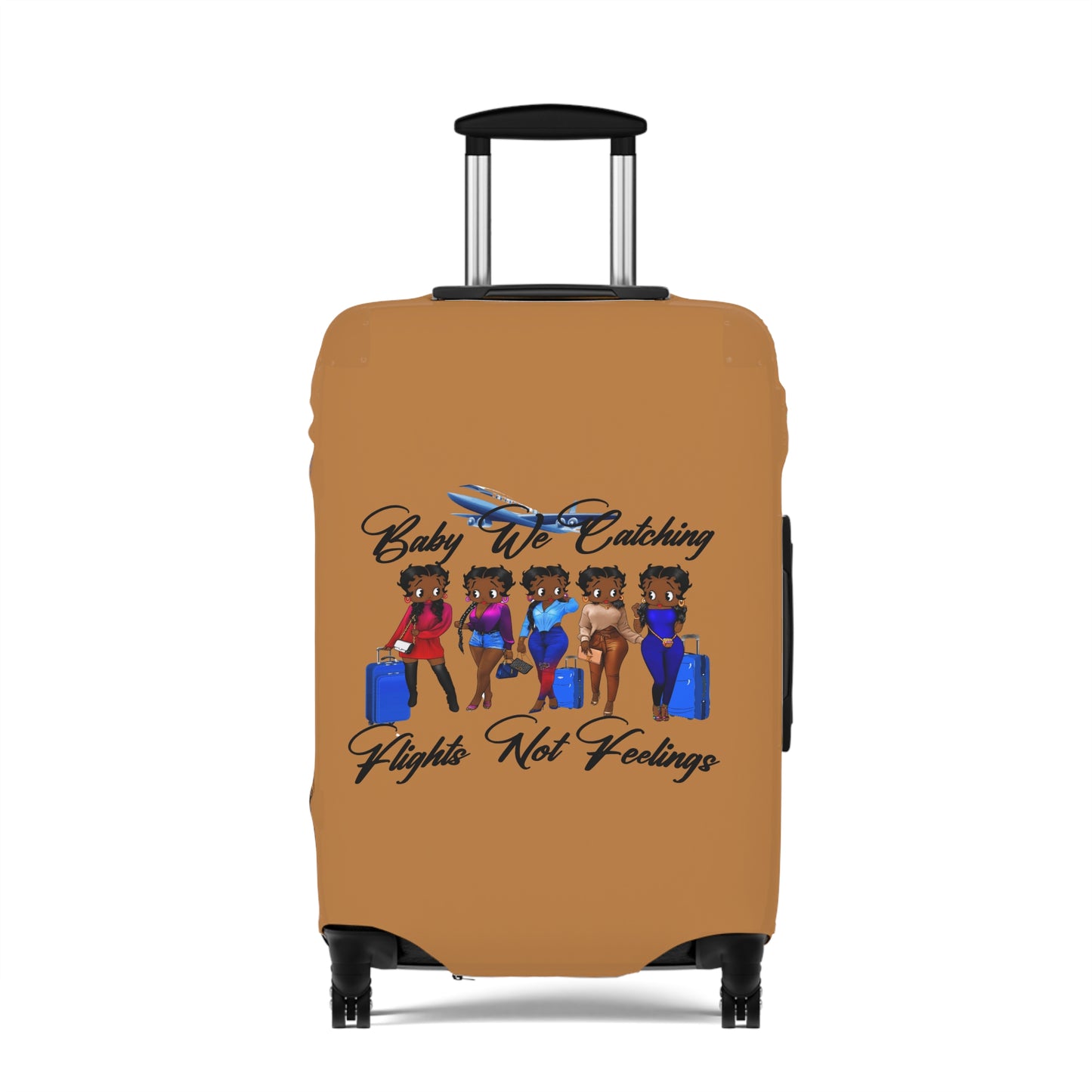 We Catching Flights - Luggage Cover- Light Brown