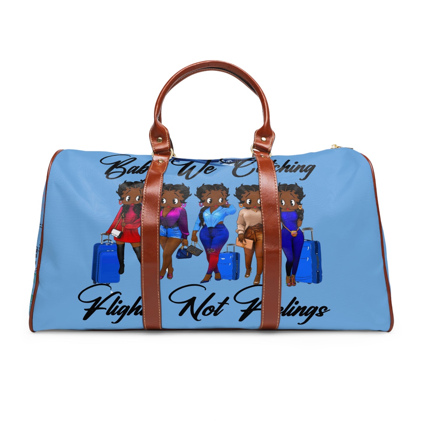 We Catching Flights - Waterproof Travel Bag - Light Blue
