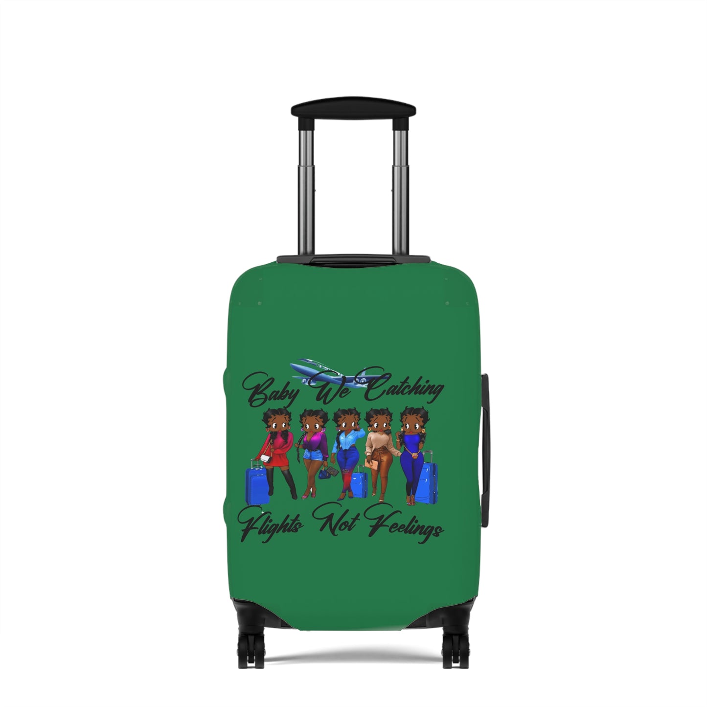 We Catching Flights - Luggage Cover- Dark Green