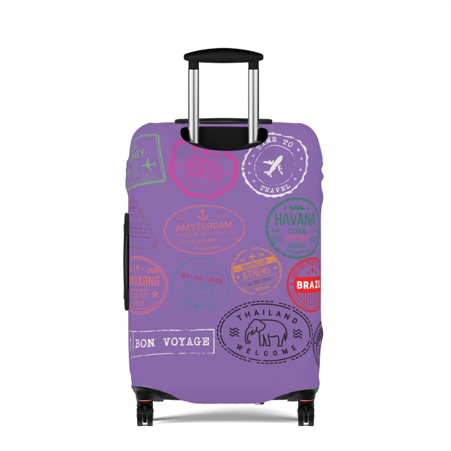 We Catching Flights - Luggage Cover- Light Purple