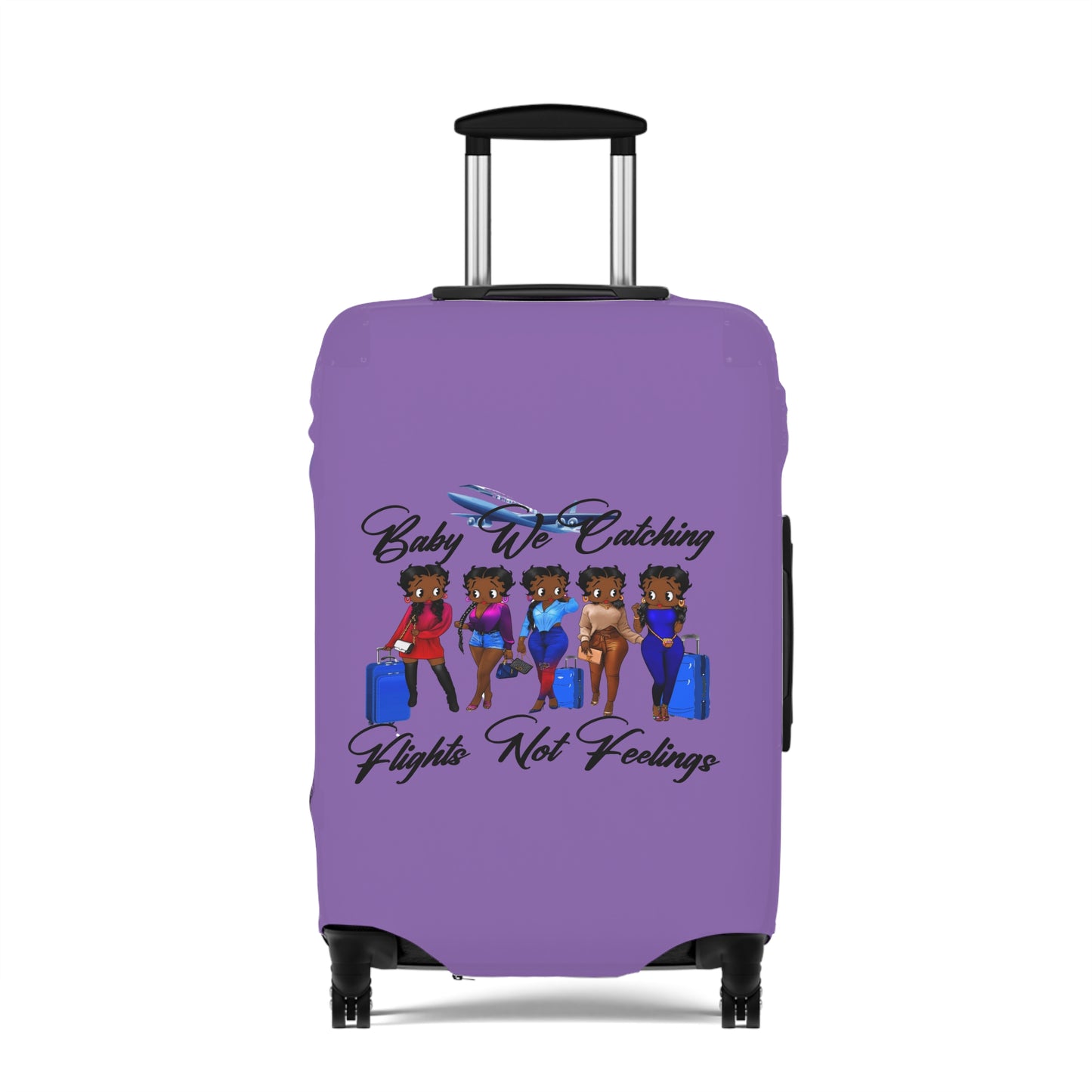 We Catching Flights - Luggage Cover- Light Purple