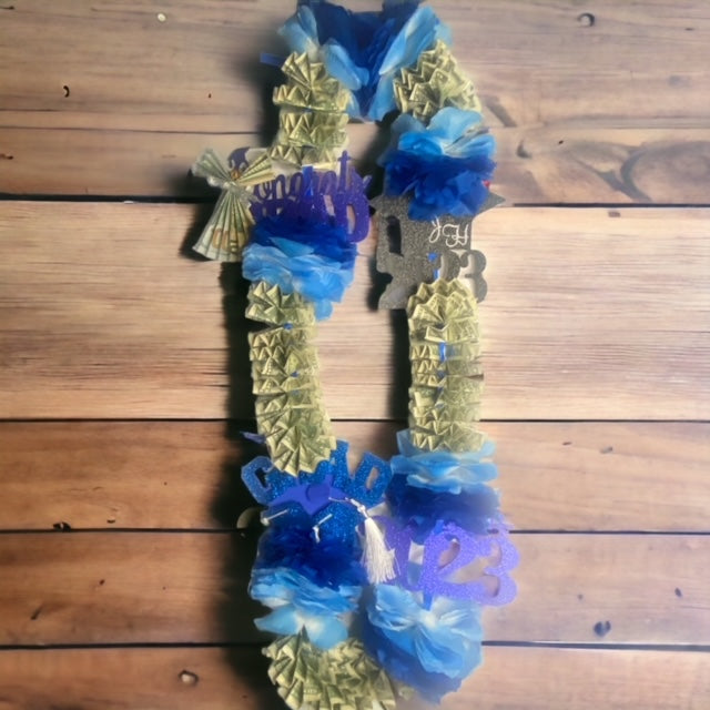 Flower Graduation Money Pinwheel Lei