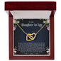 To My Daughter In Law | Thank You - Interlocking Hearts necklace