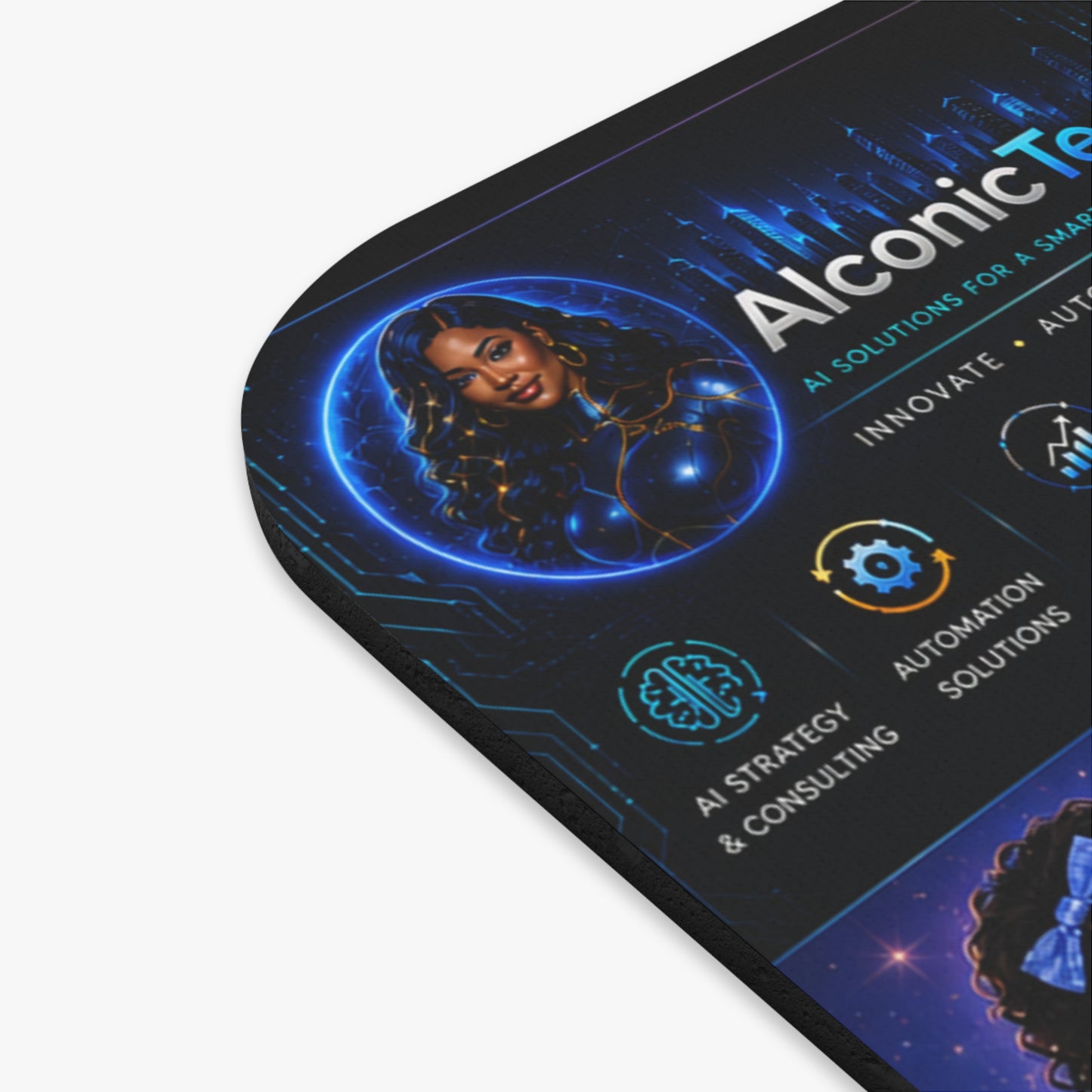 Inspirational Brand Collage Mouse Pad – AlconicTech & Chey Monique Creations Tribute