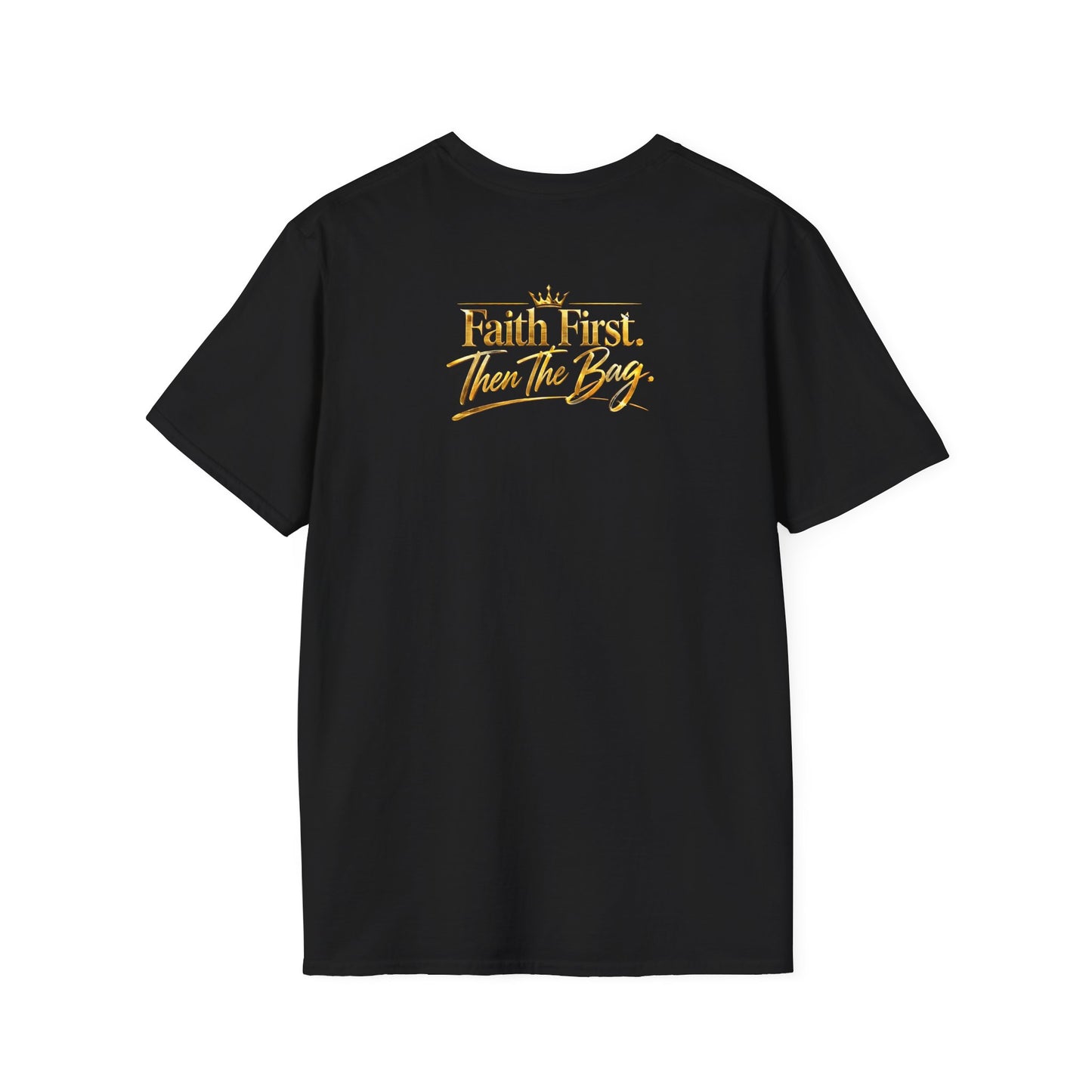 Blessed. Funded. Unstoppable. T-Shirt — Faith First Then The Bag Inspirational Tee