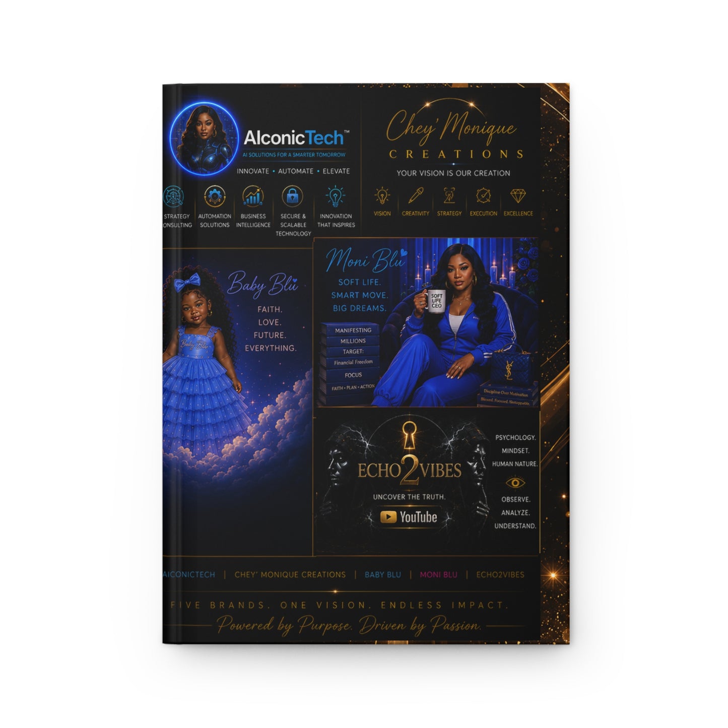 Hardcover Journal — Dr. Cheryl M. Hood CEO Vision & Legacy Notebook