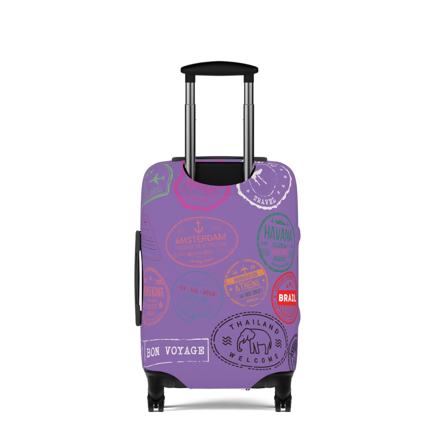 We Catching Flights - Luggage Cover- Light Purple