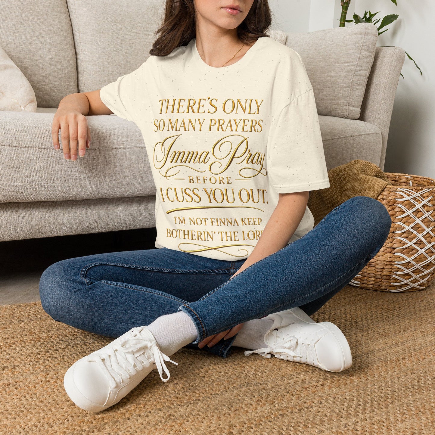 Prayer Humor T-Shirt — "There's Only So Many Prayers, Imma Pray" Christian Graphic Tee