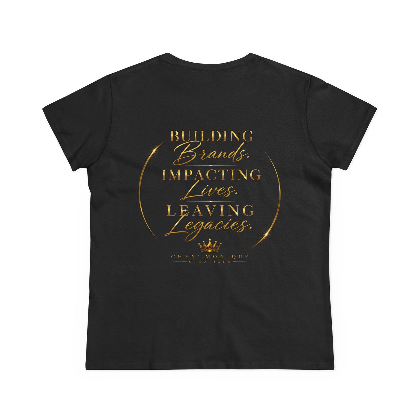 Chey'Monique Creations Building Brands Women's Midweight Cotton Tee