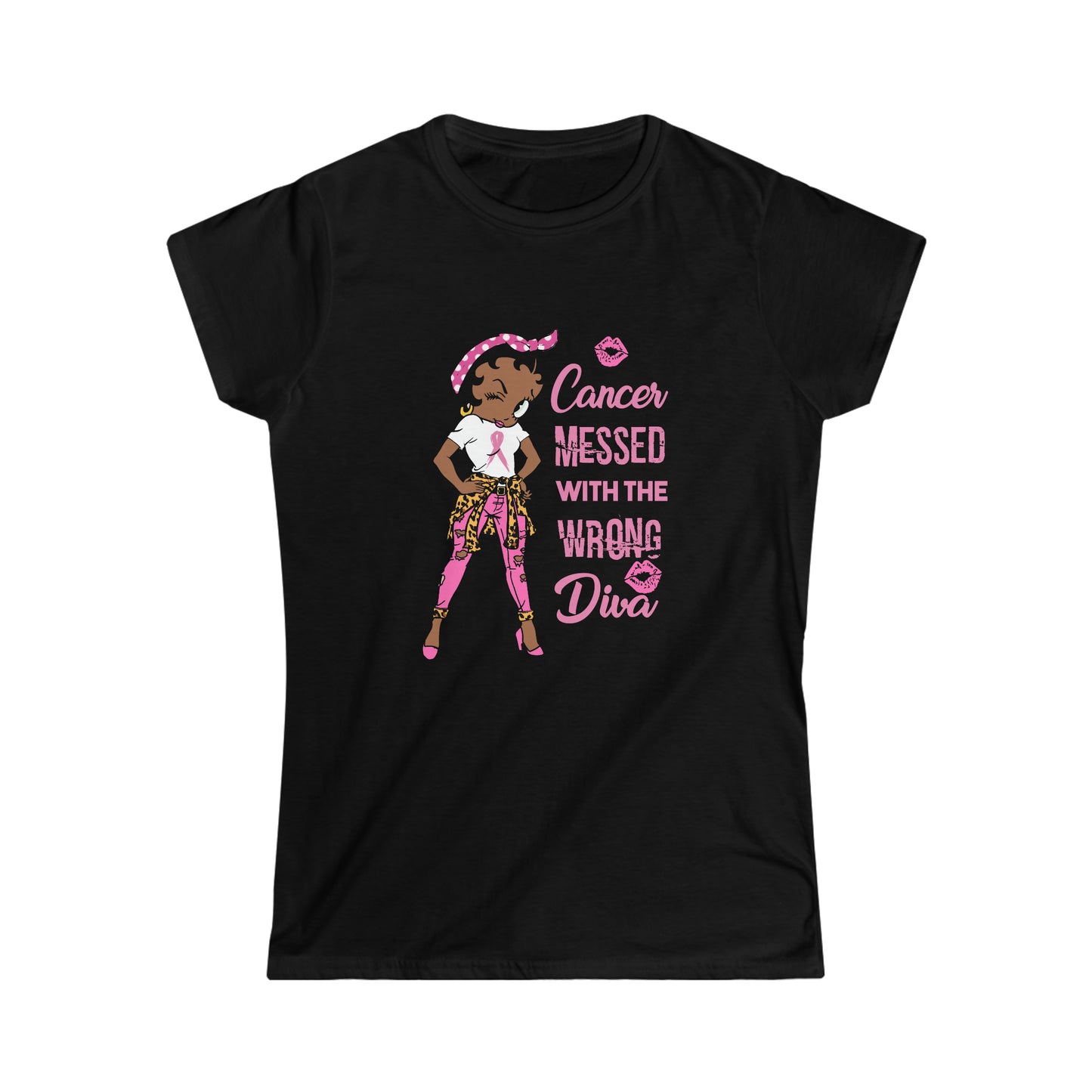 Betty Boop Breast Cancer Shirt, Wrong Diva Breast Cancer Shirt