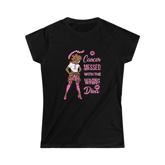 Betty Boop Breast Cancer Shirt, Wrong Diva Breast Cancer Shirt