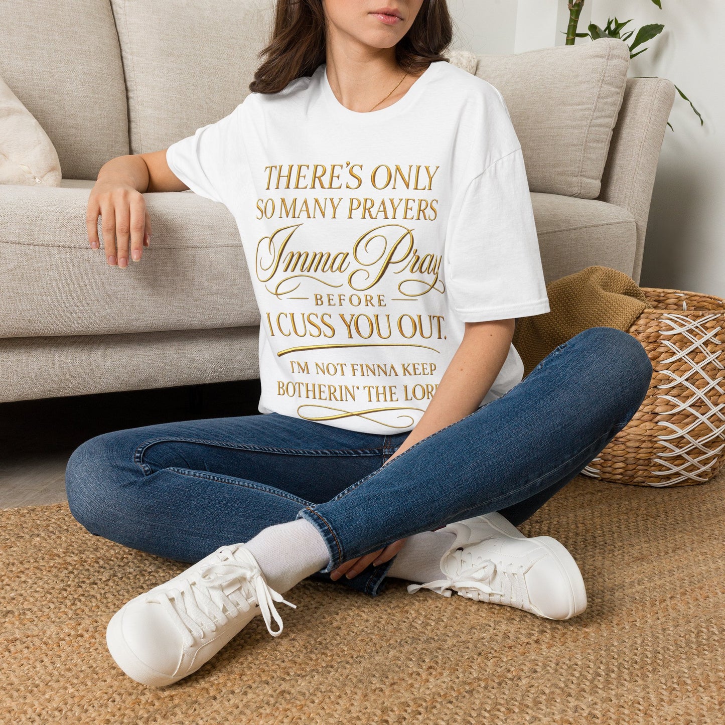 Prayer Humor T-Shirt — "There's Only So Many Prayers, Imma Pray" Christian Graphic Tee